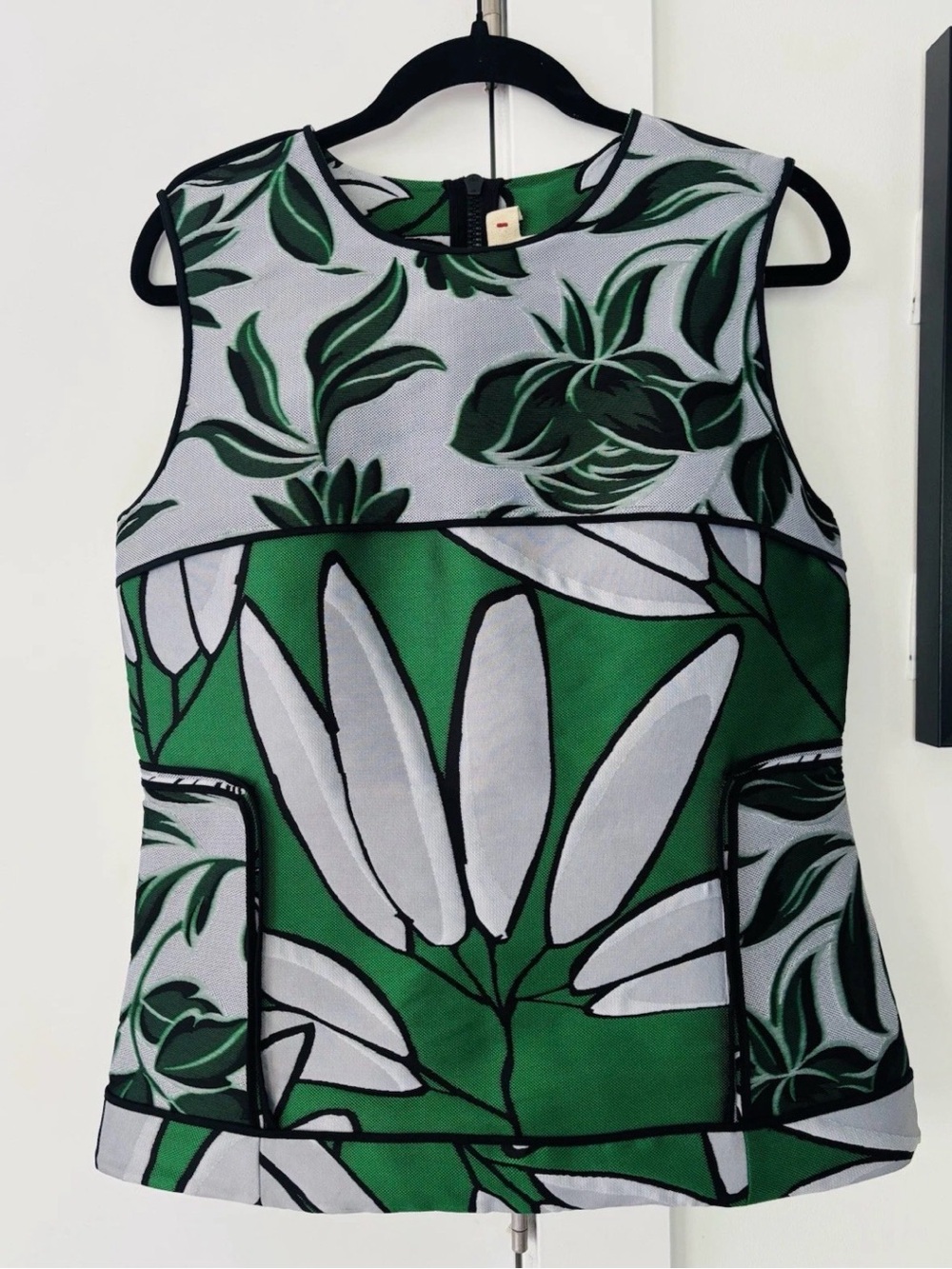 Marni Sleeveless Jaquard Top with back zip Made In Italy sis 46 IT
